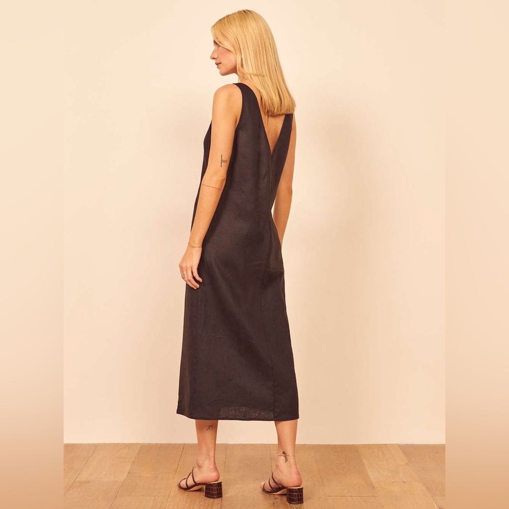 Reformation Cliff Linen Dress - Black (Size XS) - Picture 3 of 7